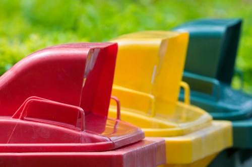 Recycling construction materials at a waste clearance site